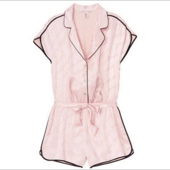 Victoria’s Secret Pink Pajama Romper B8/9 - Picture 4 of 10